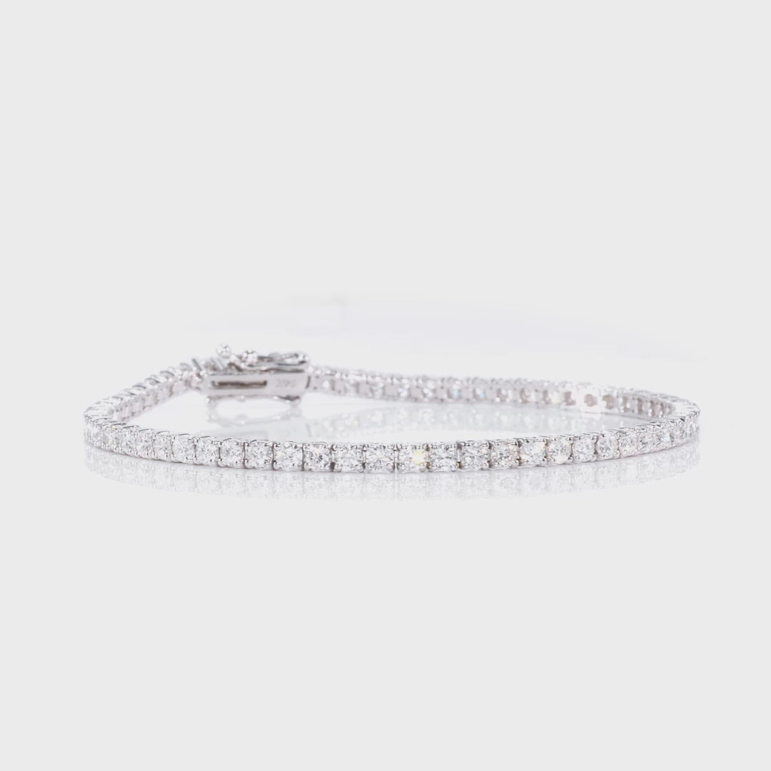4.00 CTW AGI Certified Lab-Grown Diamond (G/VS) Tennis Bracelet in Choice of 14K White or Yellow Gold