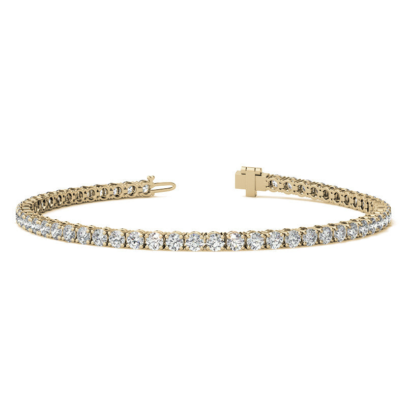 4.00 CTW AGI Certified Lab-Grown Diamond (G/VS) Tennis Bracelet in Choice of 14K White or Yellow Gold